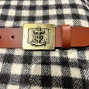 Ceinture cuir london et boucle croix de Camargue
