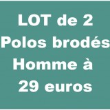 Polo brod&eacute; maille piqu&eacute;e Homme