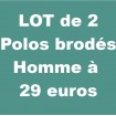 Polo brod&eacute; maille piqu&eacute;e Homme