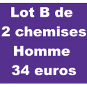 Lot B de 2 chemises homme