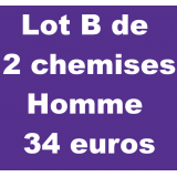 Lot B de 2 chemises homme